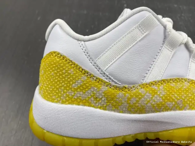 Official Maikesneakers AH7860-107 11 Yellow WMNS Jordan Low Air Snakeskin 0526